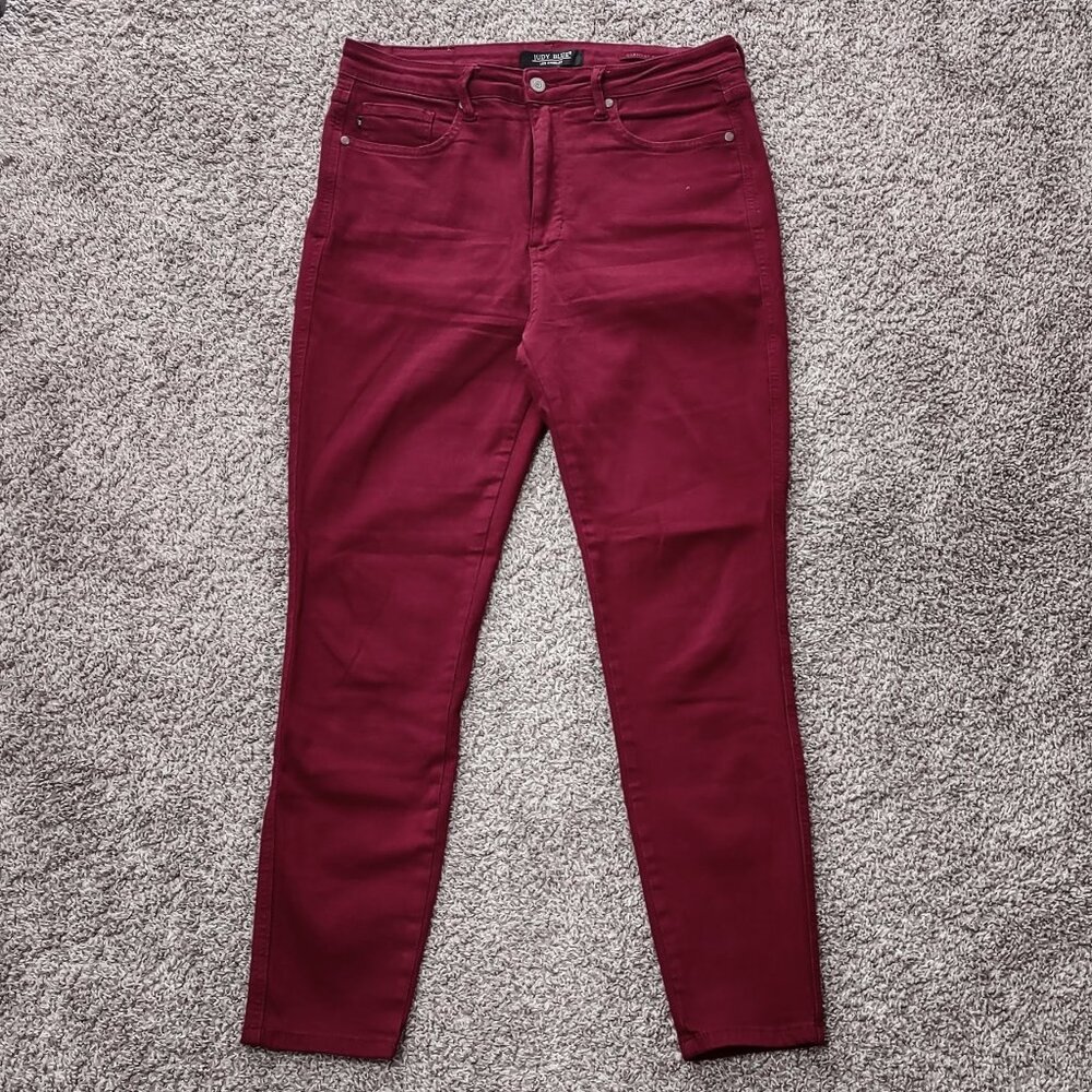 Judy Blue High Rise Skinny Jeans - Wine